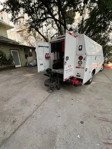 Magnet Plumbing service vehicle on-site for Slab Leak Repair in Hollywood Lakes